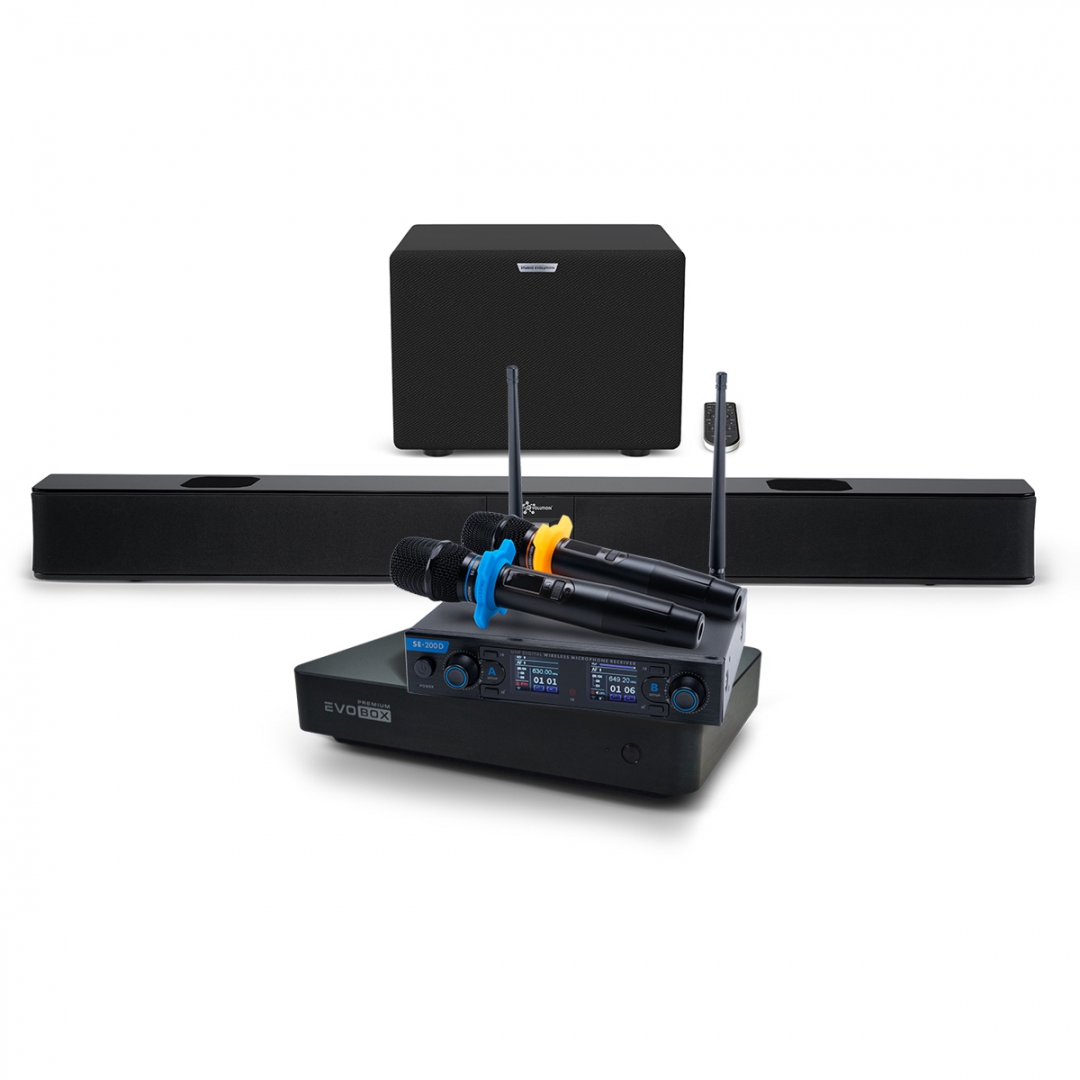 Hi-End караоке-система EVOBOX Premium + EvoSoundBar (саундбар с караоке) в Кубинке