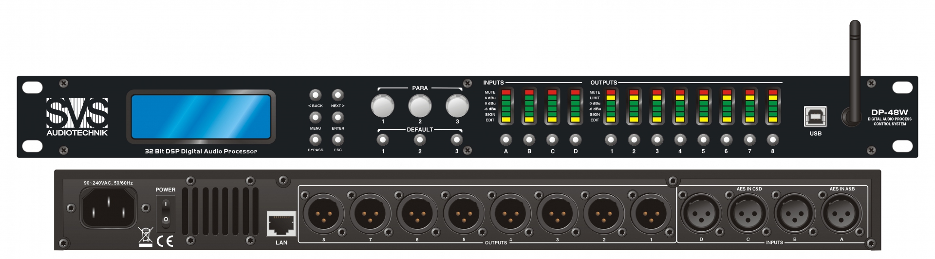 SVS Audiotechnik DP-48W Цифровой процессор: 4 входа 8 выходов в Кубинке