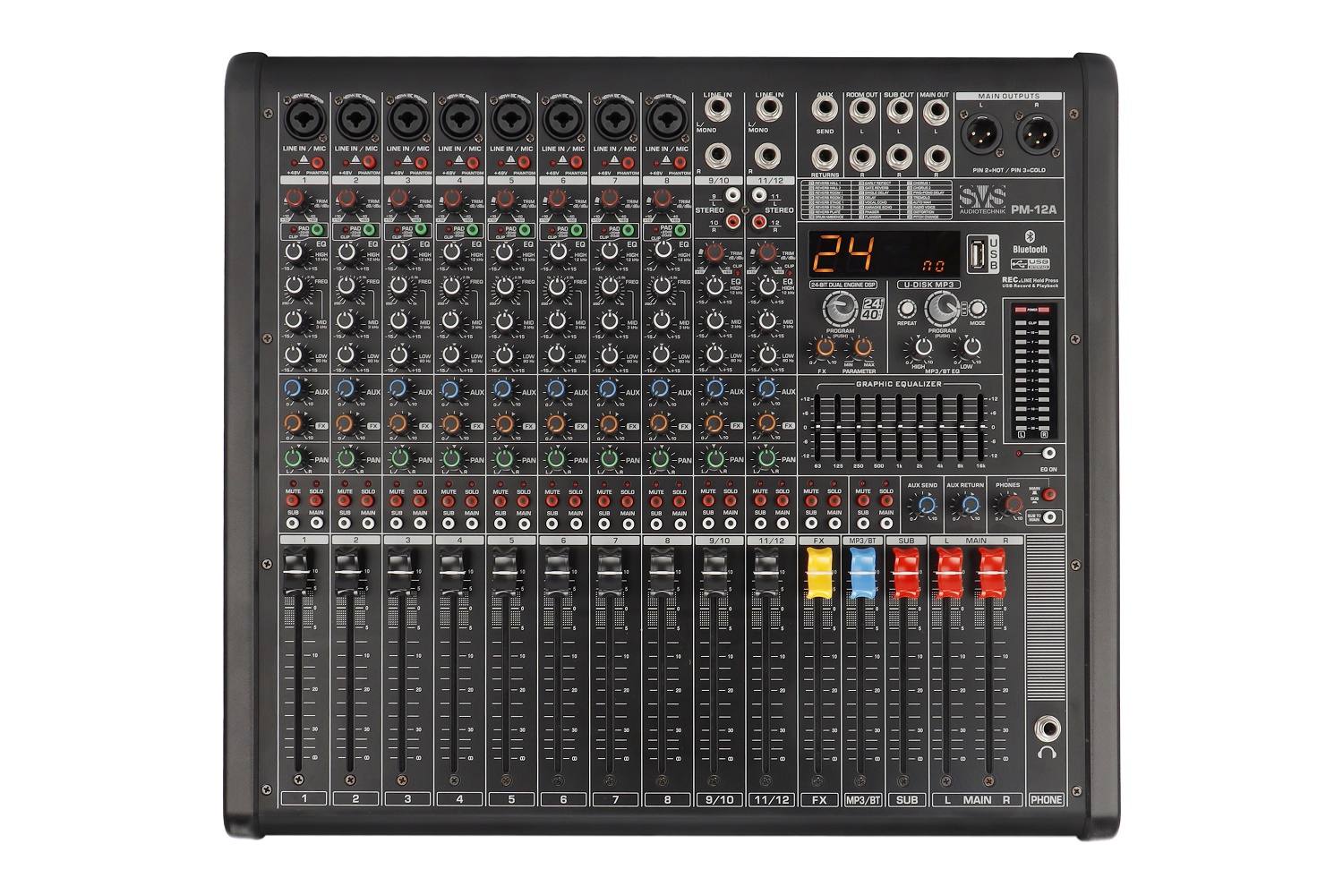 SVS Audiotechnik mixers PM-12A Активный аналоговый микшерный пульт, 12-канальный в Кубинке